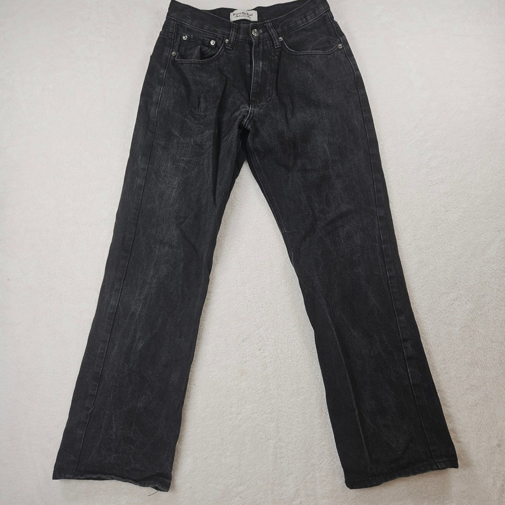 Beyond The Limit Mens Washed Black Straight Leg Denim Jeans W30 L32 RN162914